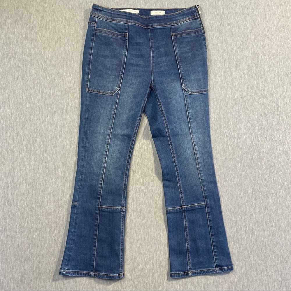 Pilcro and the Letterpress Blue Boot Cut Jeans
